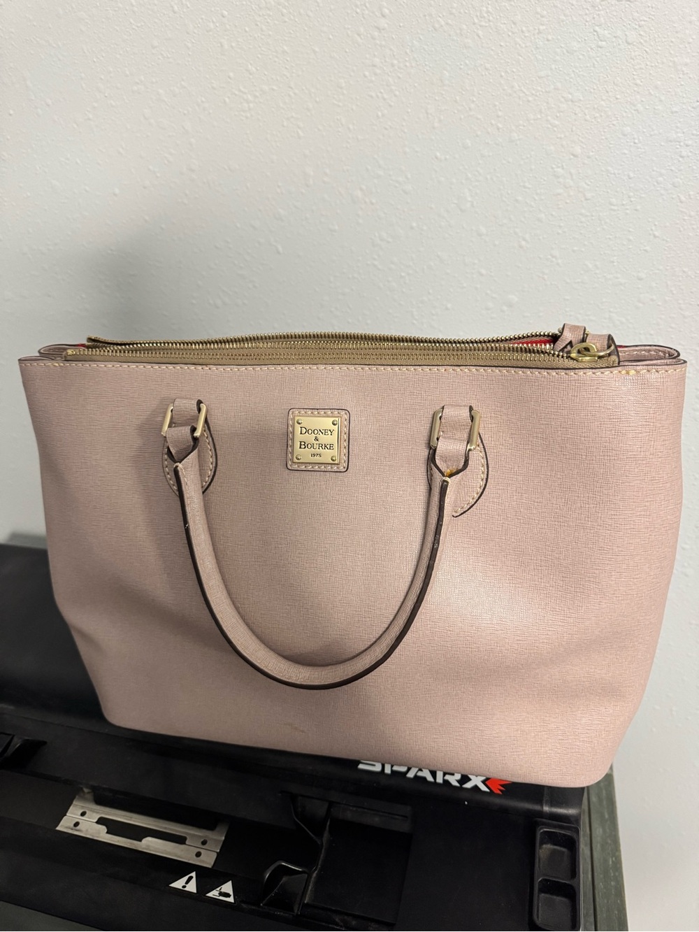 Dooney & Bourke Blush Pink Saffiano Leather Satchel